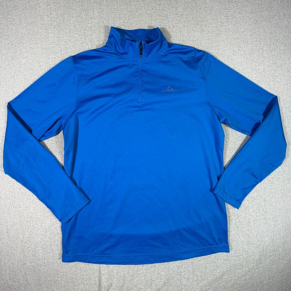 Paradox Men's L Blue 1/4 Zip Long Sleeve Performance Pullover Layering Top